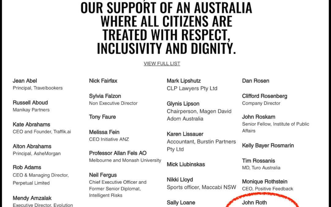 Jillian Segal’s husband is….an anti-racism advocate